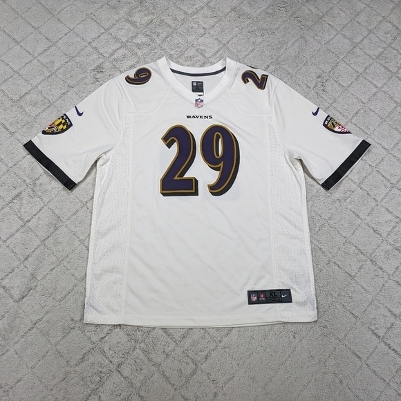 Nike Jersey Men's XL White Baltimore Ravens NFL Earl Thomas III On Field #29 - Picture 1 of 11
